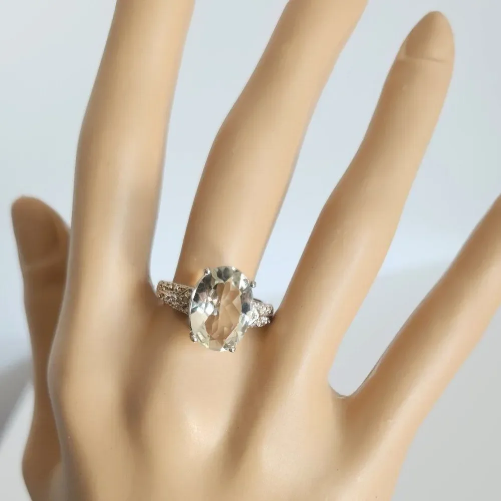 Green Amethyst 5.2 Carats Ring Size 7-1/4